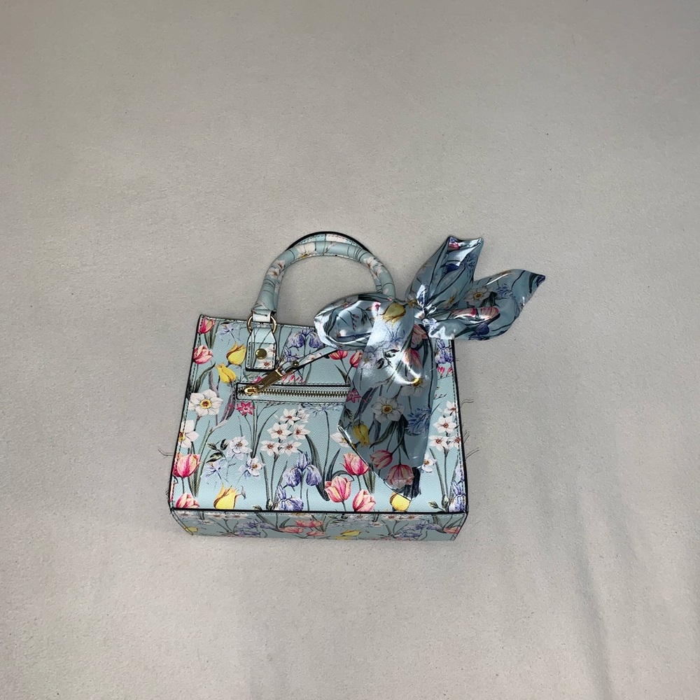 Brand New Aldo mint green floral “perilla” satchel